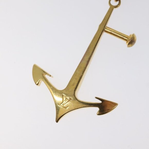 LOUIS VUITTON Porte Cles Marina Key Holder Charm Gold Tone - Picture 7 of 10